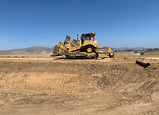 Bulldozer and Excavator